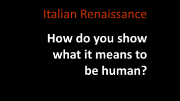 1: Italian Renaissance