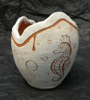 Antoinette O'Keefe, engraved clay vessel, Spring 2017