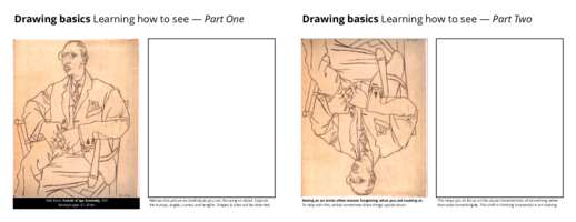Drawing basics - contour drawing of Igor Stravinsky