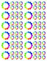Colour wheel stickers for full sheet labels