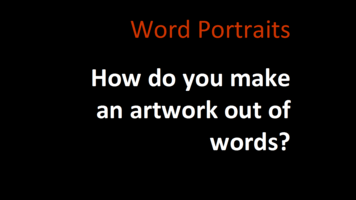 Skill-builder: Word Portraits