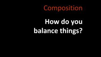 Composition: Balance