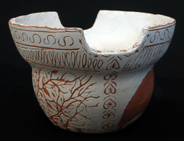 Desiree Boucher, Engraved clay vessel, Spring 2014
