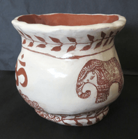 Riley Sood, Engraved clay vessel, Fall 2015