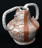 Sally Atwi, Engraved clay vessel, Spring 2013