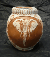Adriana Lilley-Osende, engraved clay vessel, Spring 2017