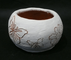 Charlotte Sumner, clay vessel, Spring 2018