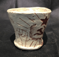 Khoa Vu, engraved clay vessel, Fall 2017