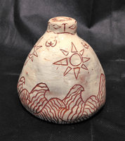 Kirsten Fleet, engraved clay vessel, Fall 2017