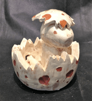 Lily Lowe, engraved clay vessel, Fall 2017