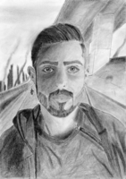 Saeed Al-Zoubi, self-portrait, Spring 2018