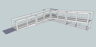 Completed wheelchair ramp