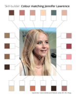 Skill-builder: Colour matching Jennifer Lawrence
