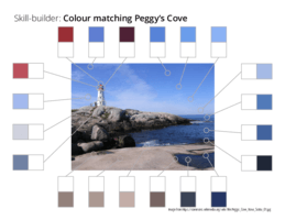 Skill-builder: Colour matching Peggys Cove