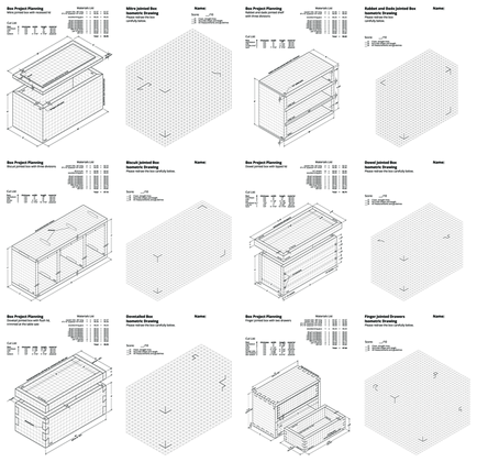 Box project isometric drawings
