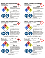 Painters Touch, black gloss 2x3 chemical safety labels