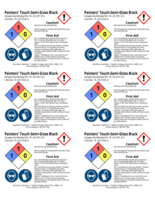 Painters Touch, black semi-gloss 2x3 chemical safety labels
