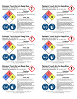 Painters Touch, deep blue 2x3 chemical safety labels