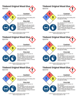 Titebond Original Wood Glue 2x3 chemical safety labels