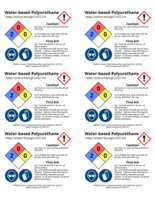 Oil-modified Polyurathane 2x3 chemical safety labels