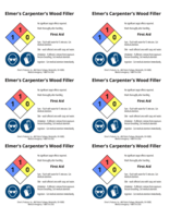 Wood filler 2x3 chemical safety labels