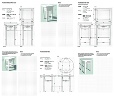 Orthographic table drawings