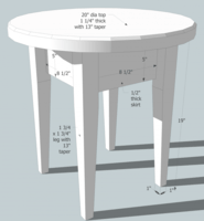 20 inch diameter basic table