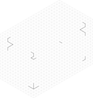 Blank isometric box drawing
